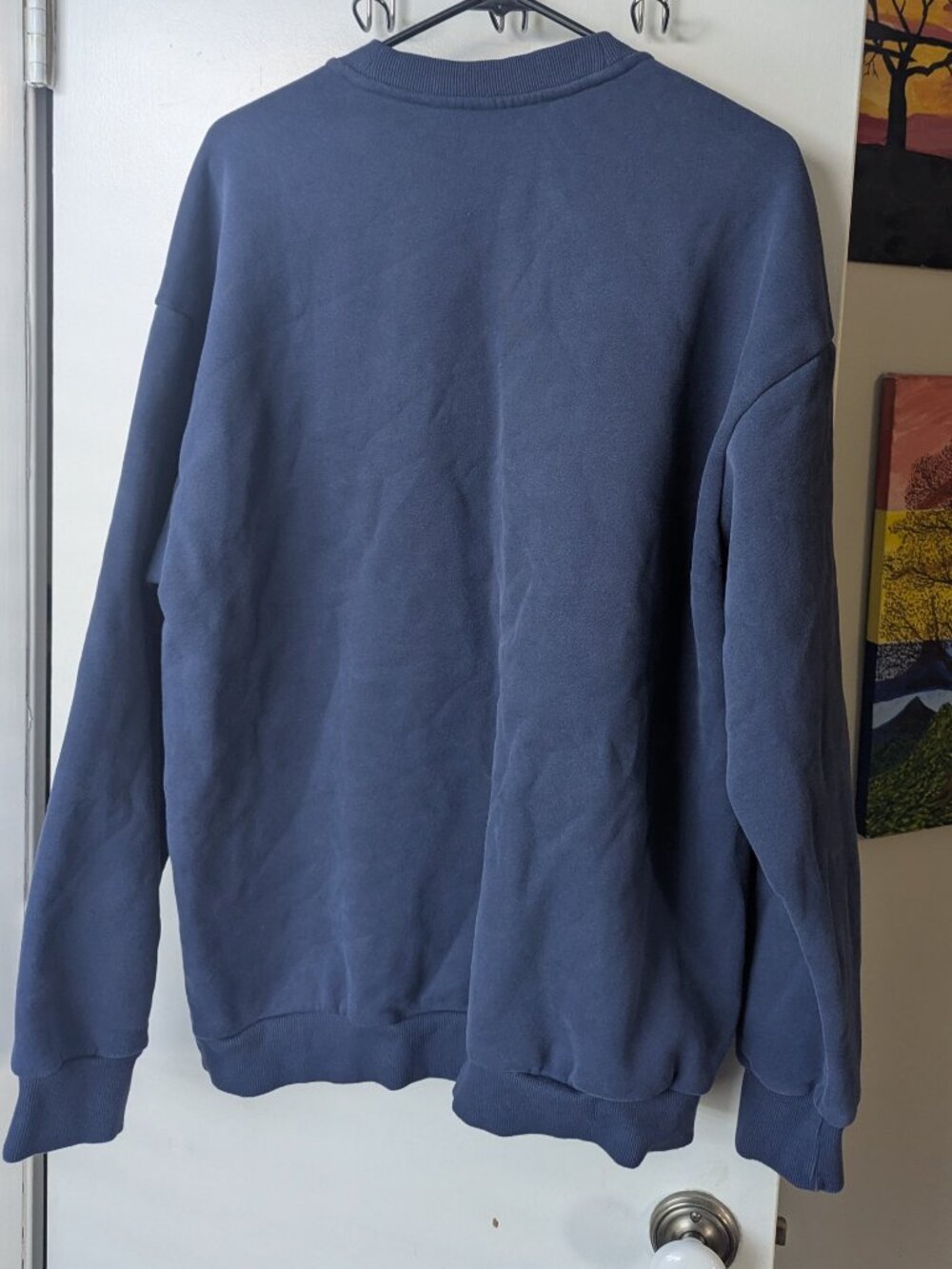 Vuori Navy Blue Oversized Crewneck Pullover Sweatshirt Size Large - Picture 7 of 7